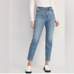 Old Navy Light Blue High Rise OG Straight Ankle Built-In Warm Women's Jeans